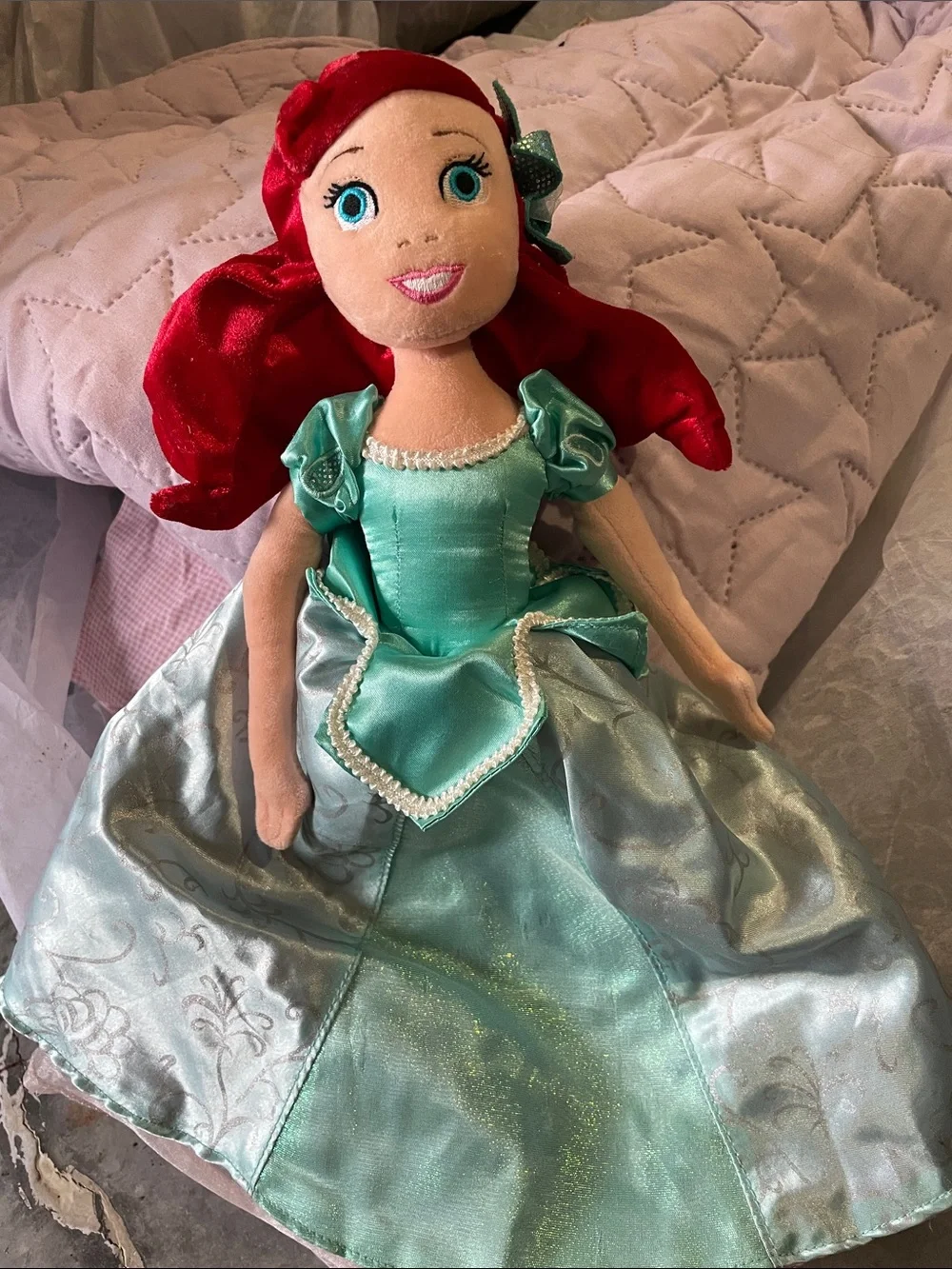 Disney Ariel and Aurora reversible plush doll.